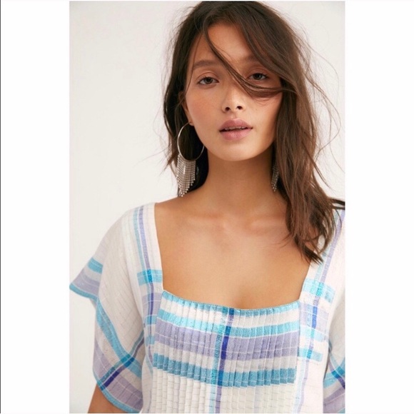 Free People Barcelona Shimmer Plaid Mini Dress - Picture 8 of 8